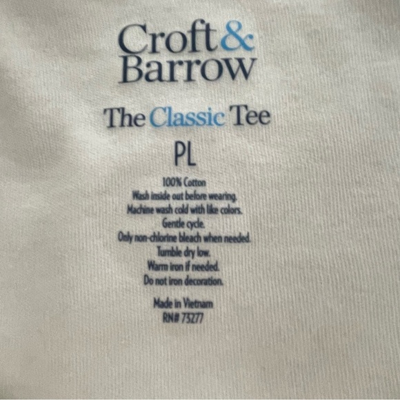 Women's Croft & Barrow® Holiday Tee Tress Graphic PL Petite Large New - Picture 5 of 7